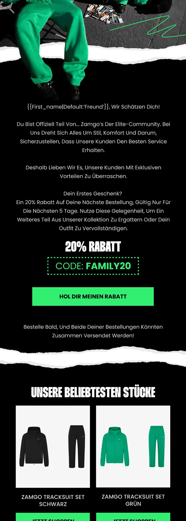 Professional email marketing design for product promotion